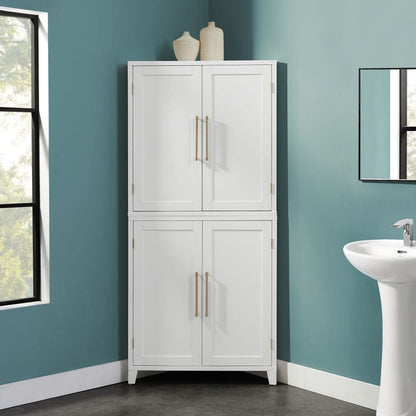 Crosley Furniture - Roarke Corner Kitchen Storage Pantry Cabinet - KF33057WH view 7