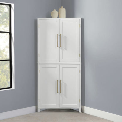 Crosley Furniture - Roarke Corner Kitchen Storage Pantry Cabinet - KF33057WH view 0