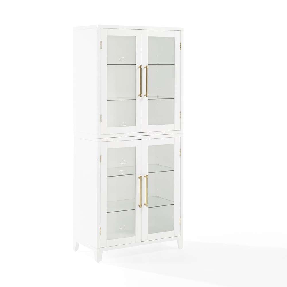 Crosley Furniture - Roarke Glass Door Kitchen Pantry Storage Cabinet White - KF33052WH veiw 1