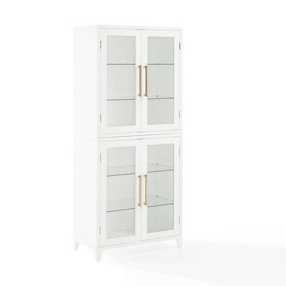 Crosley Furniture - Roarke Glass Door Kitchen Pantry Storage Cabinet White - KF33052WH veiw 1