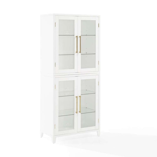 Crosley Furniture - Roarke Glass Door Kitchen Pantry Storage Cabinet White - KF33052WH veiw 1
