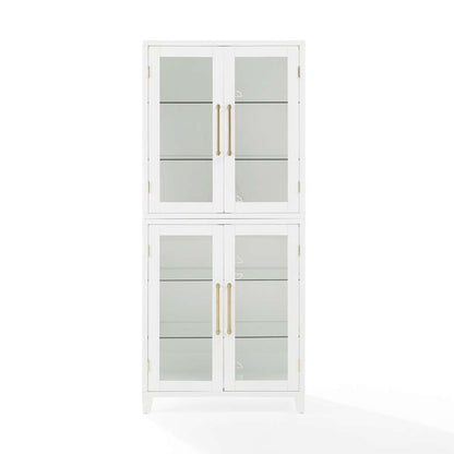 Crosley Furniture - Roarke Glass Door Kitchen Pantry Storage Cabinet White - KF33052WH veiw 6