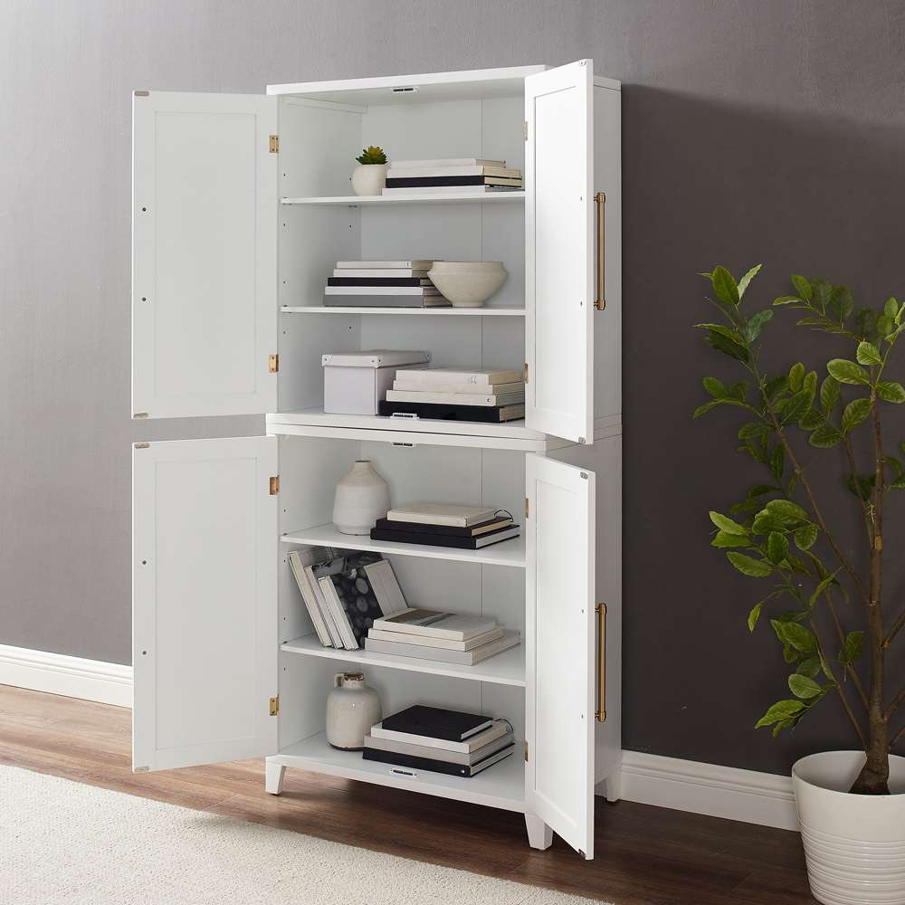 Crosley Furniture - Roarke Kitchen Pantry Storage Cabinet White - KF33051WH veiw 4