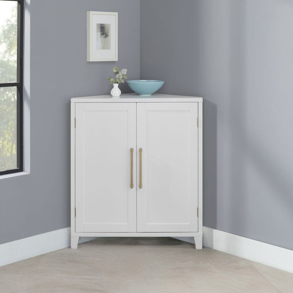 Crosley Furniture - Roarke Stackable Corner Kitchen Storage Pantry - CF3132-WH view 0