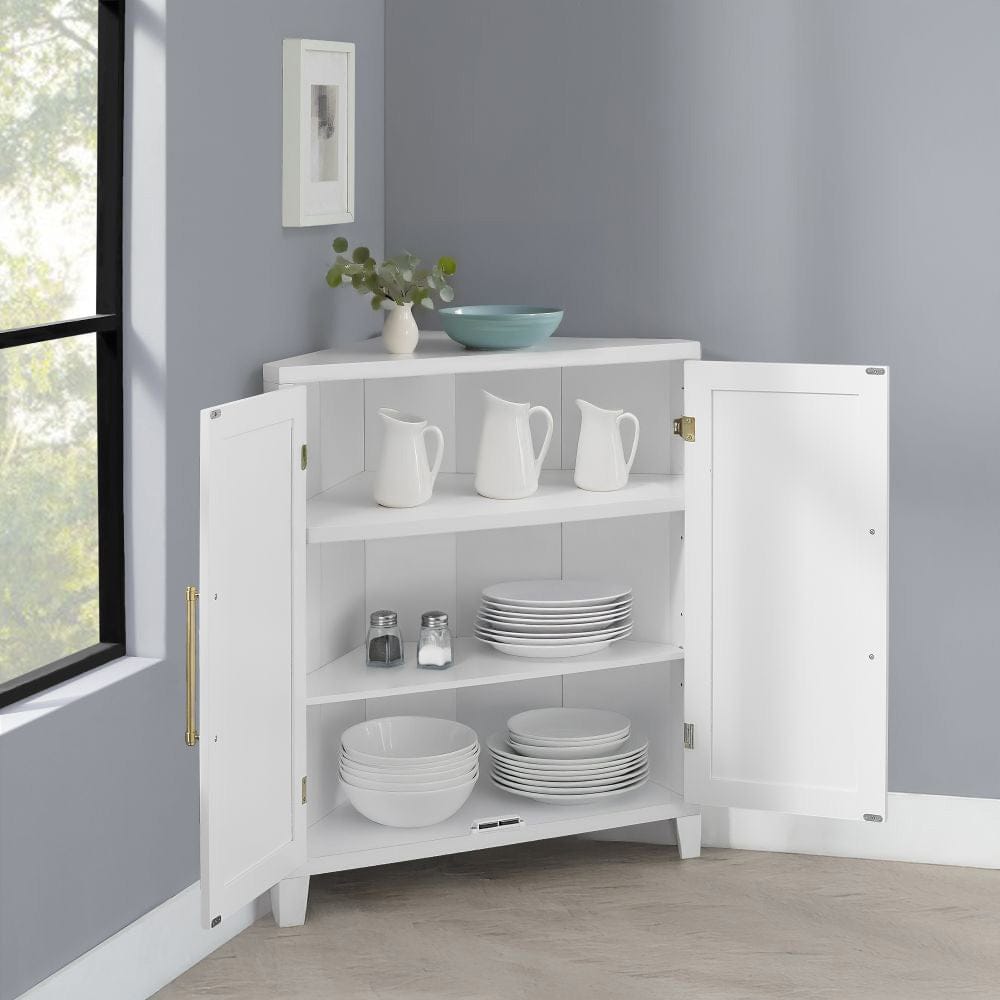 Crosley Furniture - Roarke Stackable Corner Kitchen Storage Pantry - CF3132-WH view 1