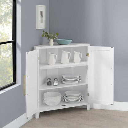 Crosley Furniture - Roarke Stackable Corner Kitchen Storage Pantry - CF3132-WH view 1