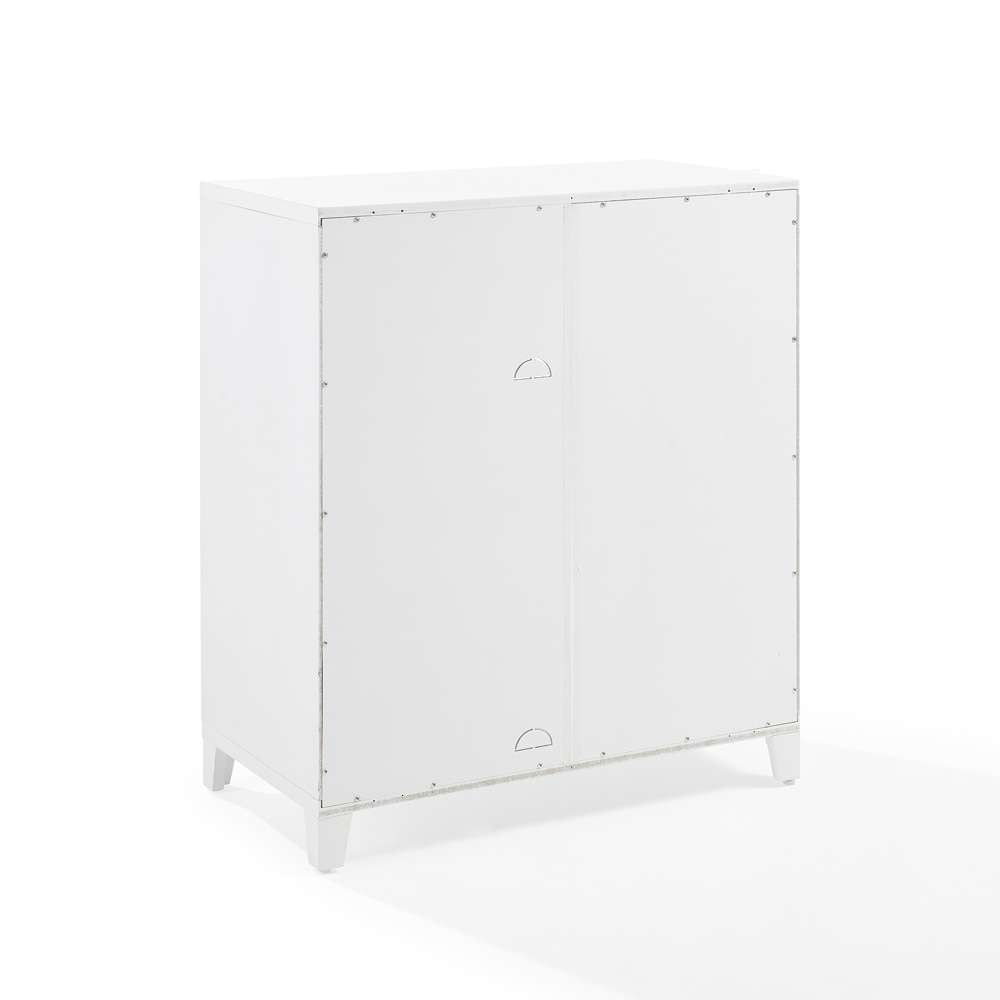Crosley Furniture - Roarke Stackable Glass Door Kitchen Pantry Storage Cabinet White - CF3131-WH veiw 8