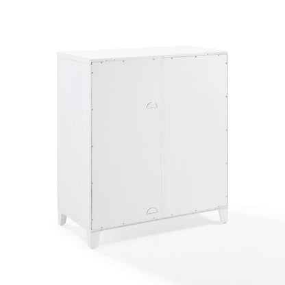 Crosley Furniture - Roarke Stackable Glass Door Kitchen Pantry Storage Cabinet White - CF3131-WH veiw 8