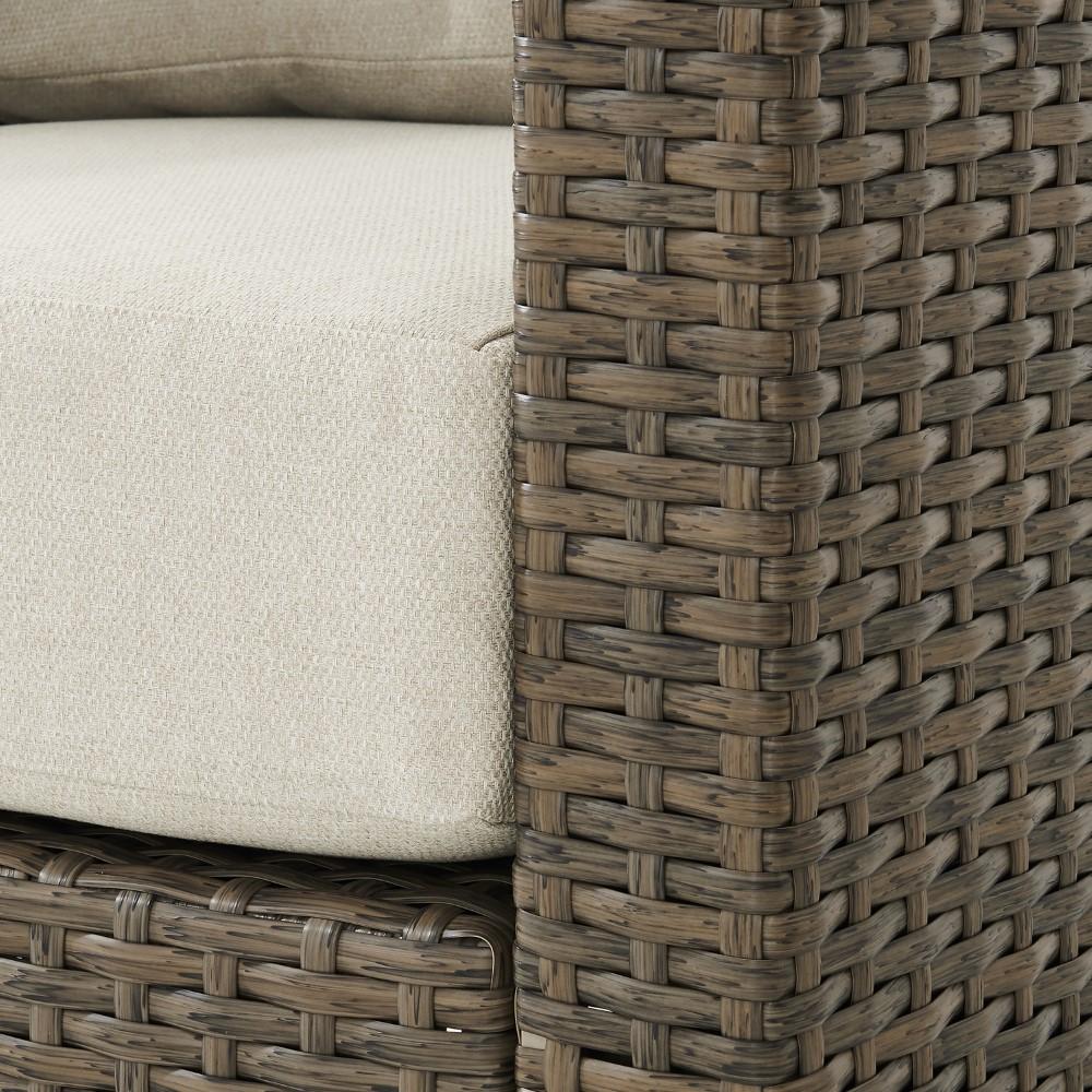 Crosley Furniture - Rockport Outdoor Wicker High Back Loveseat Oatmeal/Light Brown - CO7161-LB_CLOSEOUT veiw 5