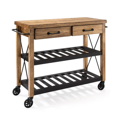 Crosley Furniture - Roots Rack Style Industrial Cart - CF3008-NA veiw 1