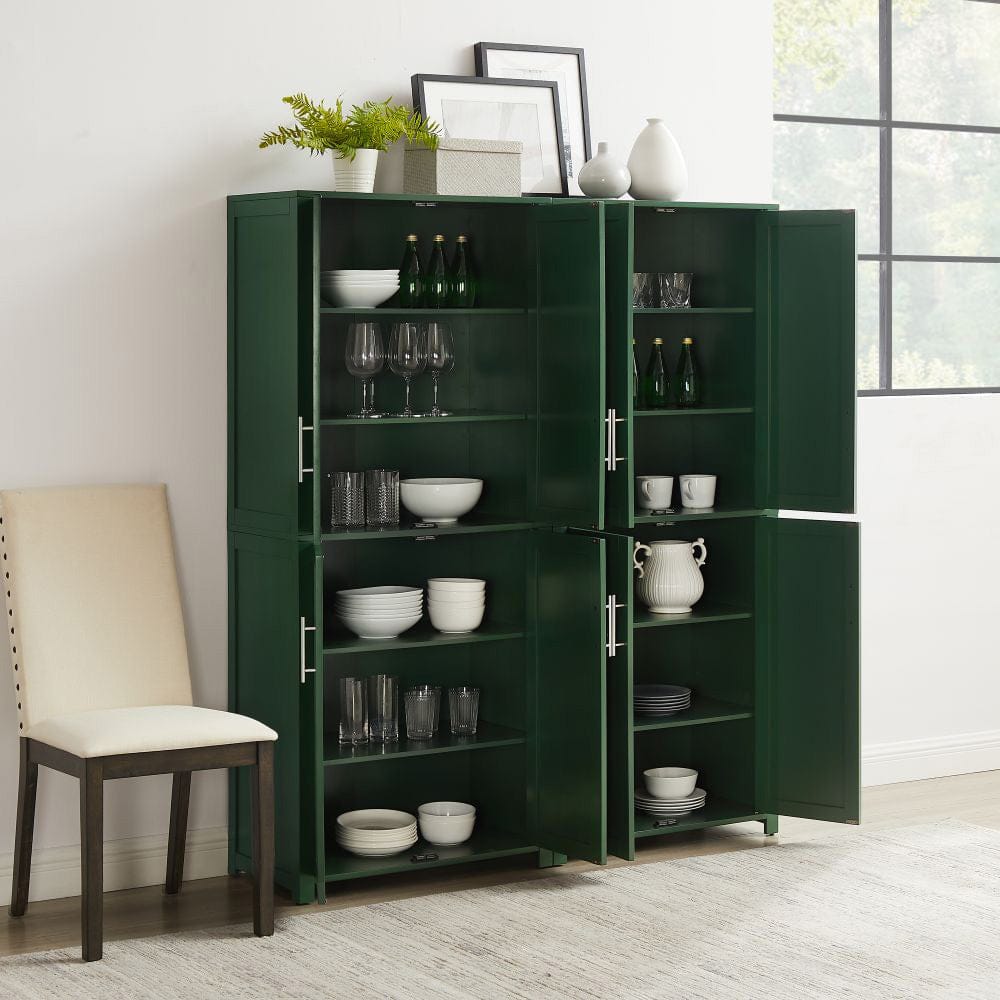 Crosley Furniture - Savannah 2-Piece Kitchen Storage Pantry Set - 2 Pantries - KF33020HG view 8