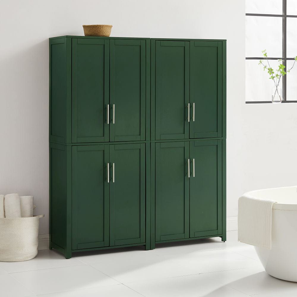 Crosley Furniture - Savannah 2-Piece Kitchen Storage Pantry Set - 2 Pantries - KF33020HG view 9