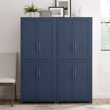 Crosley Furniture - Savannah 2-Piece Kitchen Storage Pantry Set Navy - 2 Pantries - KF33020NV veiw 4