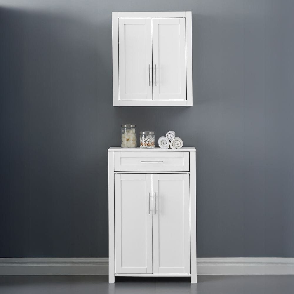 Crosley Furniture - Savannah 2-Piece Storage Cabinet Set - Storage Cabinet & Wall Cabinet - KF33095WH view 6