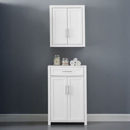 Crosley Furniture - Savannah 2-Piece Storage Cabinet Set - Storage Cabinet & Wall Cabinet - KF33095WH view 6