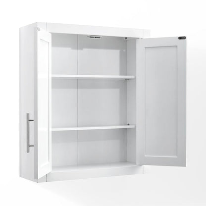 Crosley Furniture - Savannah 2Pc Wall Storage Cabinet - 2 Wall Cabinets - KF33090WH view 3