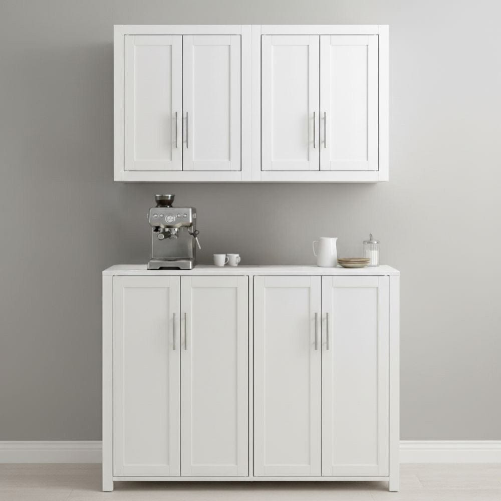 Crosley Furniture - Savannah 3-Piece Kitchen Storage Pantry Set - Sideboard & 2 Wall Cabinets - KF33094WH view 6