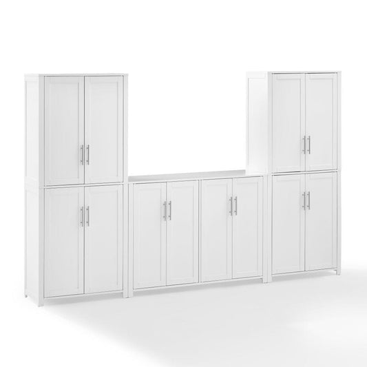 Crosley Furniture - Savannah 3-Piece Sideboard And Pantry Set - Sideboard & 2 Pantries - KF33028WH view 1