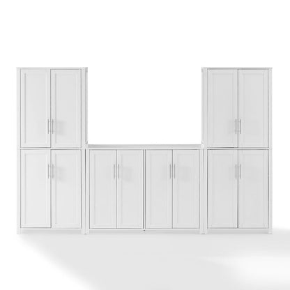 Crosley Furniture - Savannah 3-Piece Sideboard And Pantry Set - Sideboard & 2 Pantries - KF33028WH view 2