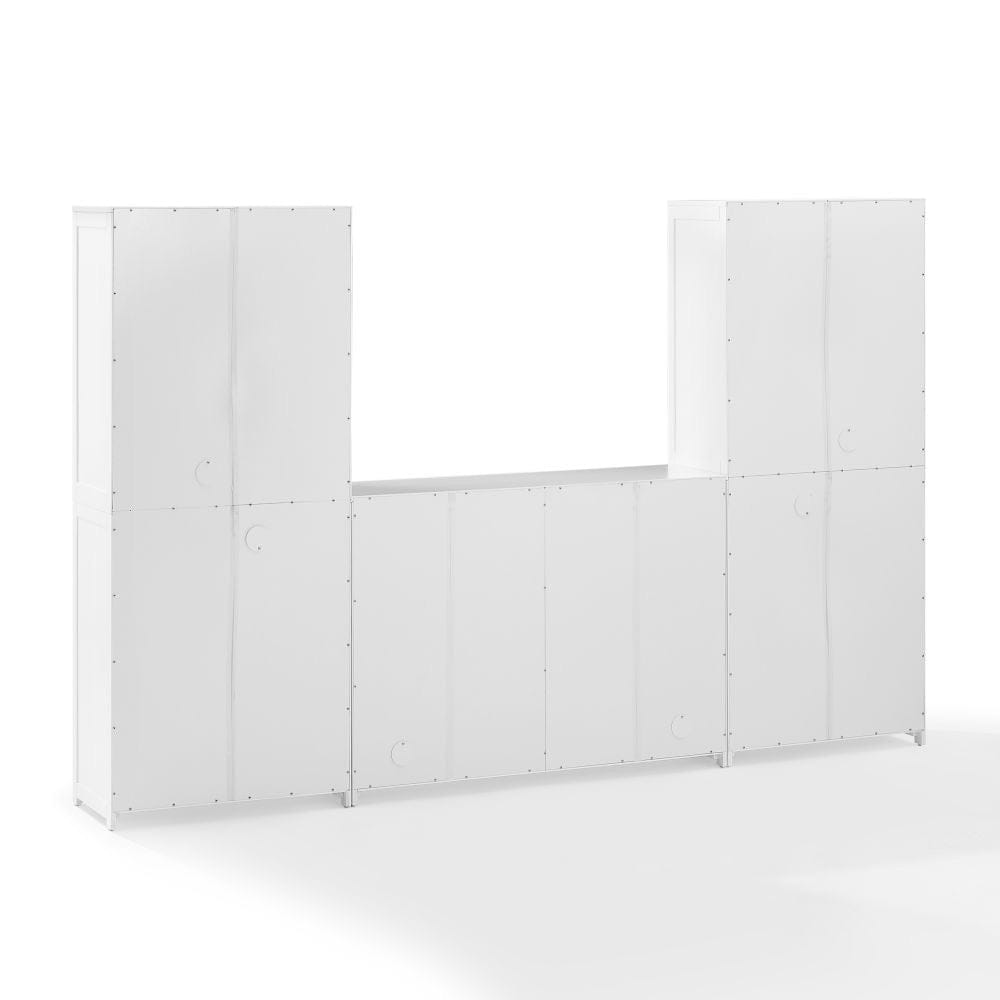 Crosley Furniture - Savannah 3-Piece Sideboard And Pantry Set - Sideboard & 2 Pantries - KF33028WH view 3