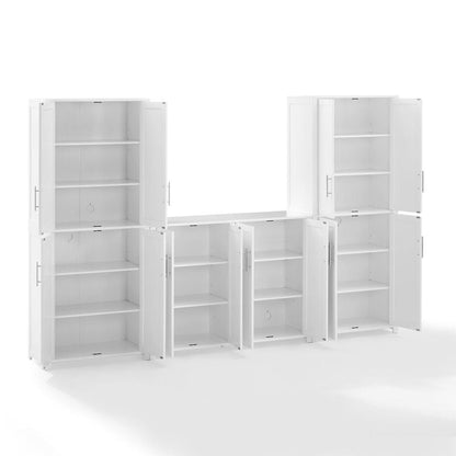 Crosley Furniture - Savannah 3-Piece Sideboard And Pantry Set - Sideboard & 2 Pantries - KF33028WH view 4