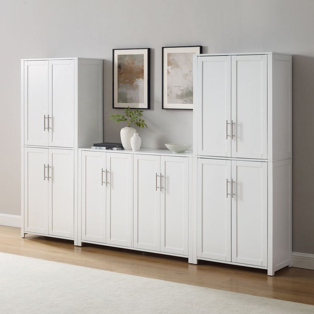 Crosley Furniture - Savannah 3-Piece Sideboard And Pantry Set - Sideboard & 2 Pantries - KF33028WH view 6