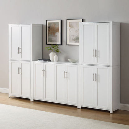 Crosley Furniture - Savannah 3-Piece Sideboard And Pantry Set - Sideboard & 2 Pantries - KF33028WH view 6