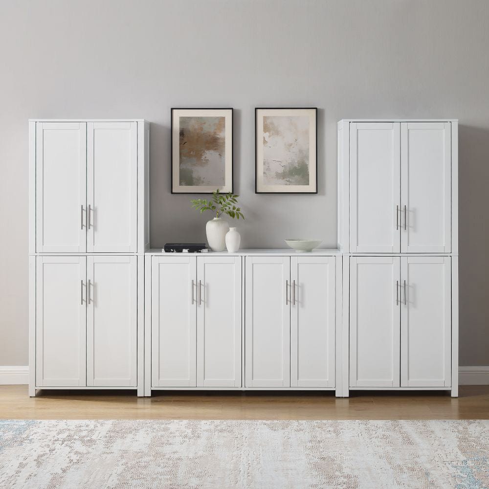 Crosley Furniture - Savannah 3-Piece Sideboard And Pantry Set - Sideboard & 2 Pantries - KF33028WH view 7