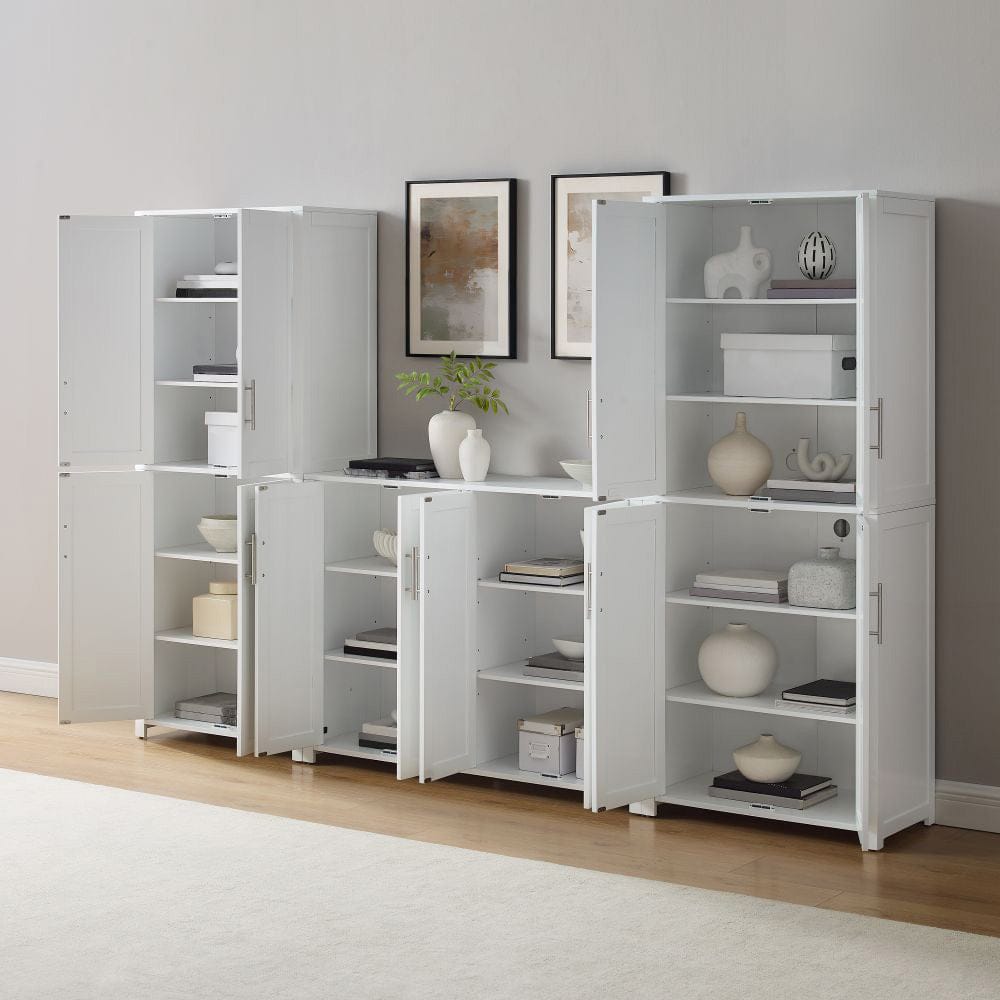 Crosley Furniture - Savannah 3-Piece Sideboard And Pantry Set - Sideboard & 2 Pantries - KF33028WH view 8
