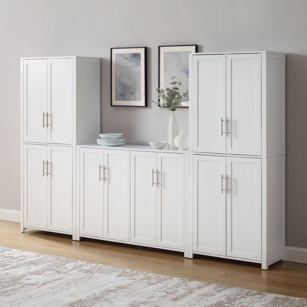 Crosley Furniture - Savannah 3-Piece Sideboard And Pantry Set - Sideboard & 2 Pantries - KF33028WH view 9