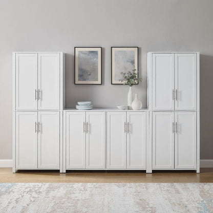Crosley Furniture - Savannah 3-Piece Sideboard And Pantry Set - Sideboard & 2 Pantries - KF33028WH view 0
