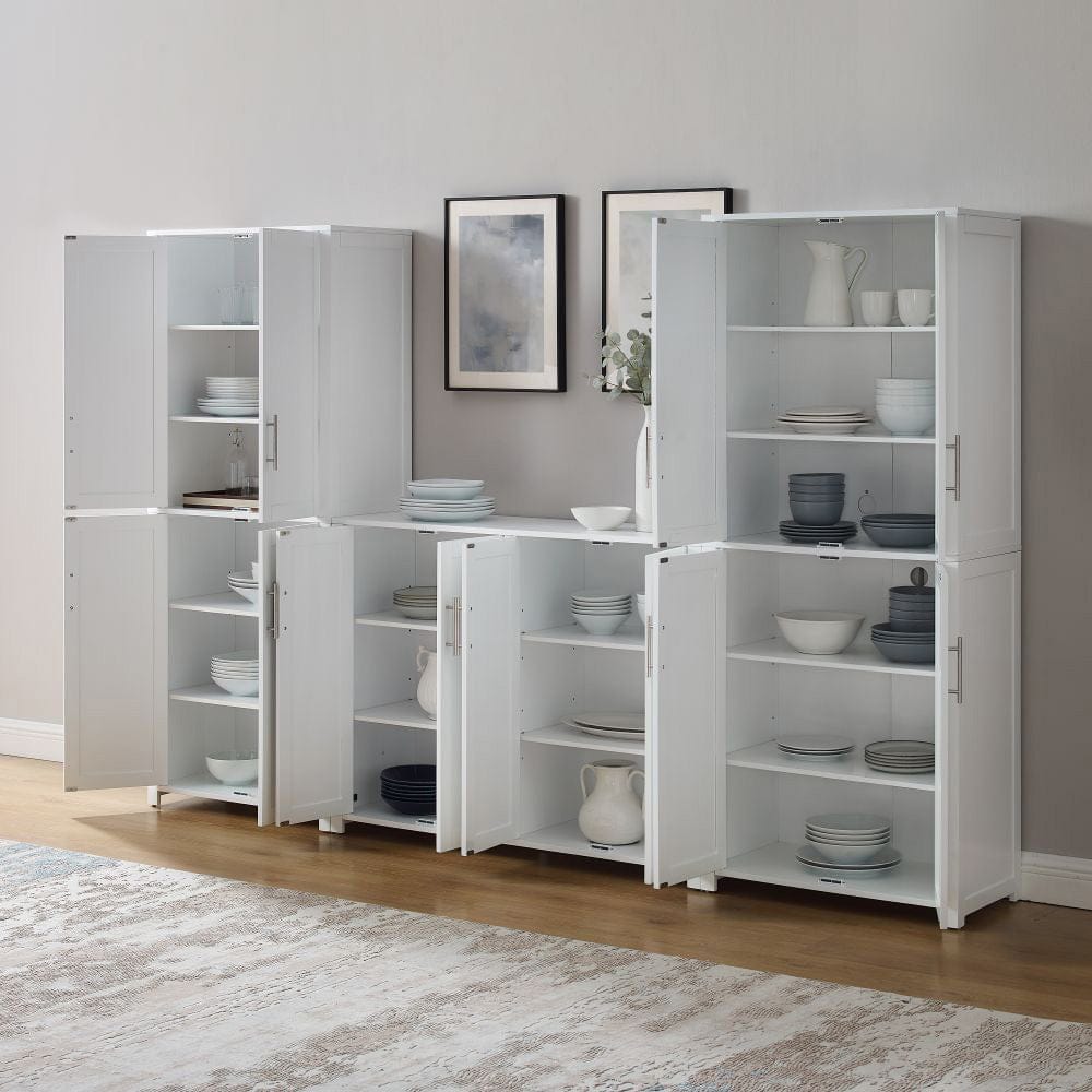 Crosley Furniture - Savannah 3-Piece Sideboard And Pantry Set - Sideboard & 2 Pantries - KF33028WH view 1