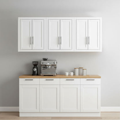 Crosley Furniture - Savannah 3Pc Wall Kitchen Storage Cabinet - 3 Wall Cabinets - KF33093WH view 6