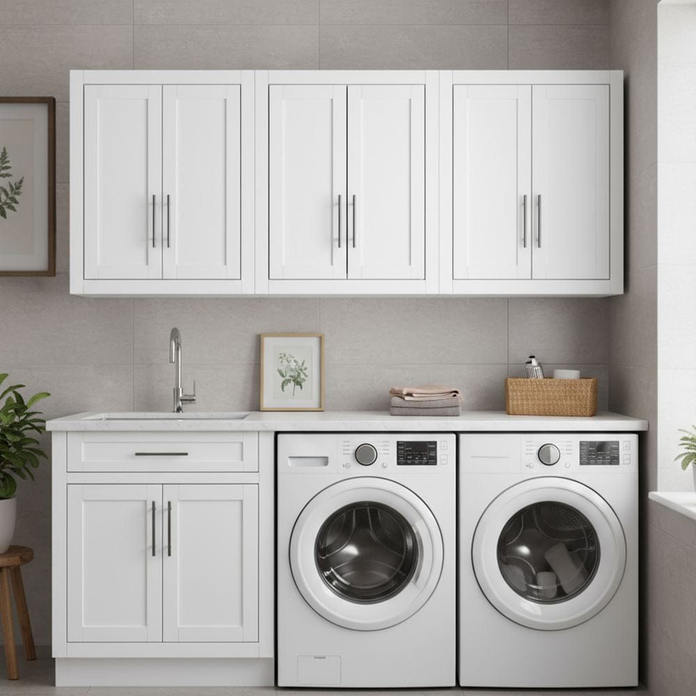 Crosley Furniture - Savannah 3Pc Wall Storage Cabinet - 3 Wall Cabinets - KF33091WH view 7
