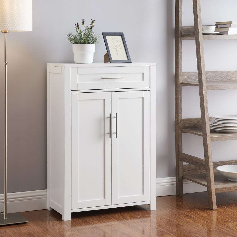 Crosley Furniture - Savannah Storage Cabinet White - CF3116-WH veiw 1