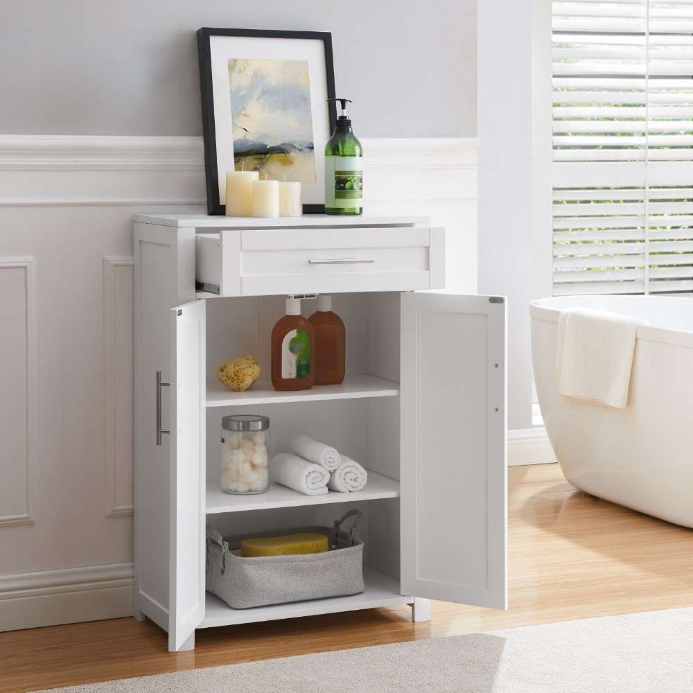 Crosley Furniture - Savannah Storage Cabinet White - CF3116-WH veiw 5