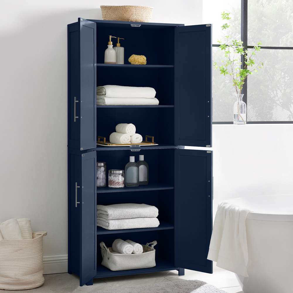 Crosley Furniture - Savannah Tall Kitchen Storage Pantry Navy - CF3115-NV veiw 3
