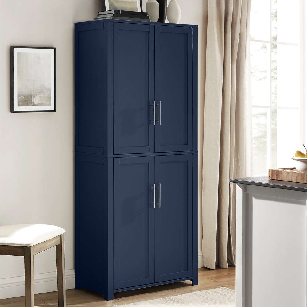 Crosley Furniture - Savannah Tall Kitchen Storage Pantry Navy - CF3115-NV veiw 5