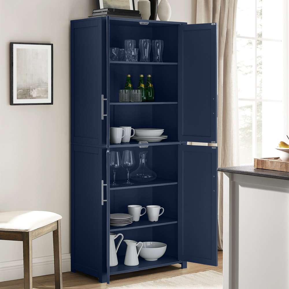 Crosley Furniture - Savannah Tall Kitchen Storage Pantry Navy - CF3115-NV veiw 6