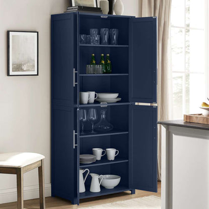 Crosley Furniture - Savannah Tall Kitchen Storage Pantry Navy - CF3115-NV veiw 6