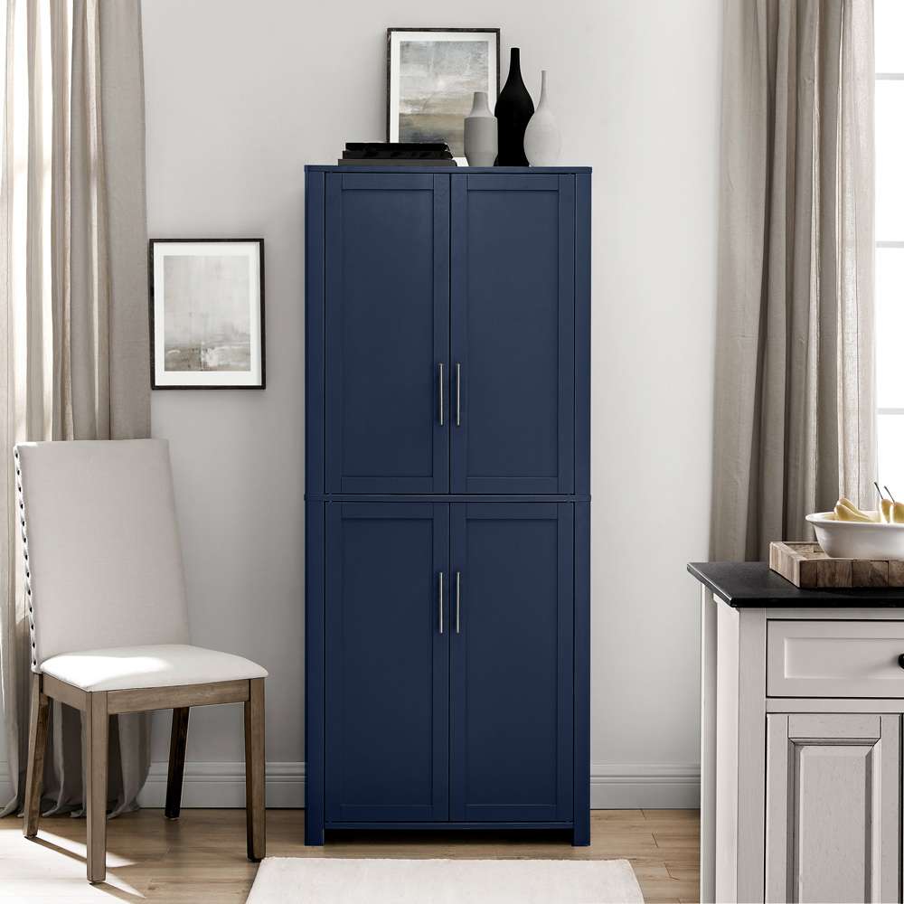 Crosley Furniture - Savannah Tall Kitchen Storage Pantry Navy - CF3115-NV veiw 7