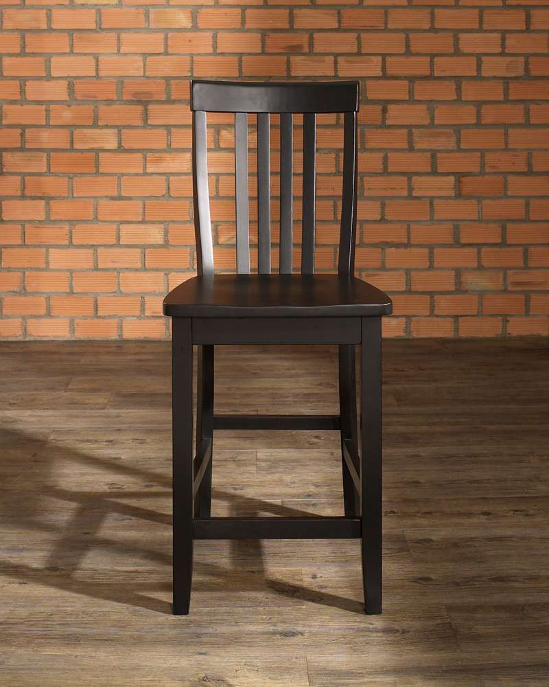 Crosley Furniture - School House Bar Stool in Black Finish with 24 Inch Seat Height (Set of 2) - CF500324-BK veiw 5