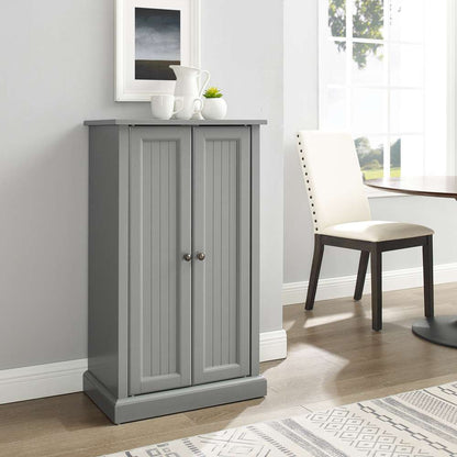 Crosley Furniture - Seaside Accent Cabinet Distressed Gray - CF3106-GY veiw 1