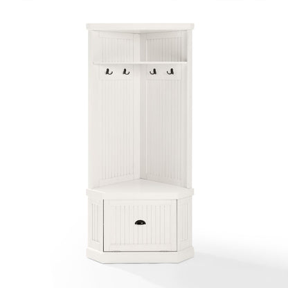 Crosley Furniture - Seaside Corner Hall Tree Distressed White - CF6020-WH veiw 2