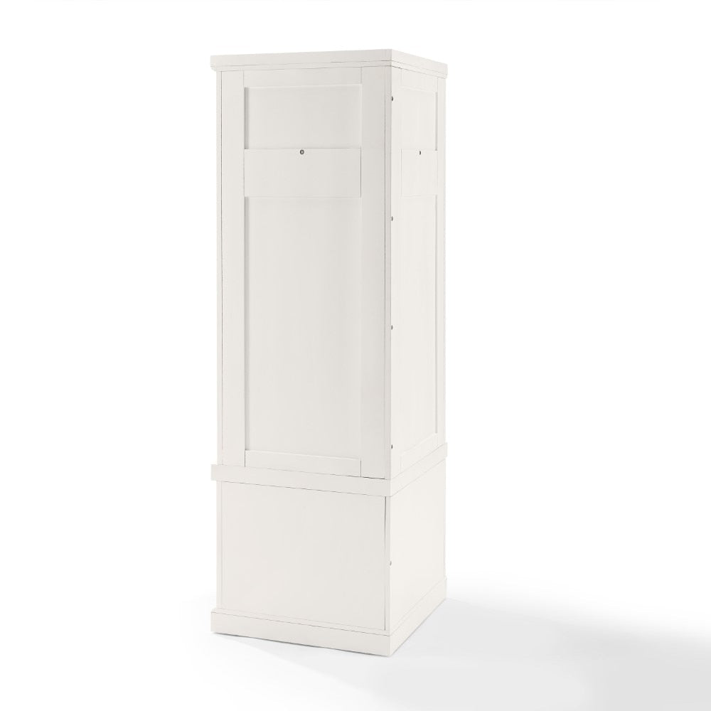 Crosley Furniture - Seaside Corner Hall Tree Distressed White - CF6020-WH veiw 3