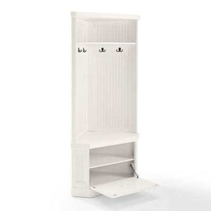 Crosley Furniture - Seaside Corner Hall Tree Distressed White - CF6020-WH veiw 4