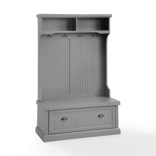 Crosley Furniture - Seaside Hall Tree Distressed Gray - CF6006-GY veiw 2