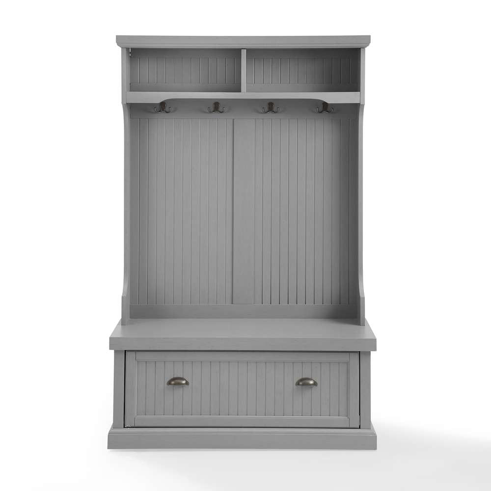 Crosley Furniture - Seaside Hall Tree Distressed Gray - CF6006-GY veiw 3