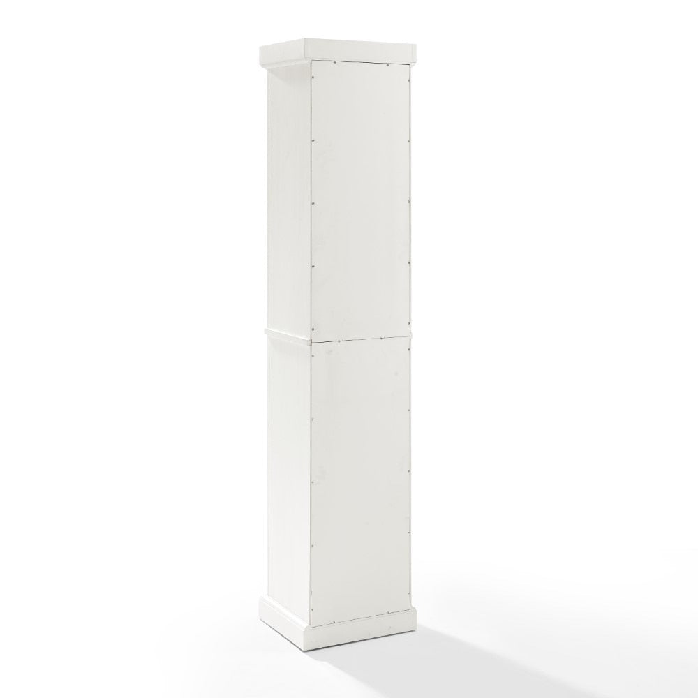 Crosley Furniture - Seaside Tall Linen Cabinet Distressed White - CF7019-WH veiw 3