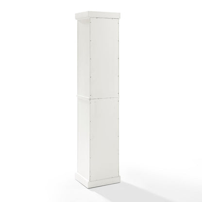 Crosley Furniture - Seaside Tall Linen Cabinet Distressed White - CF7019-WH veiw 3